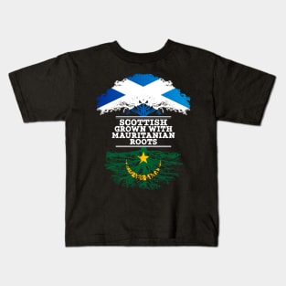 Scottish Grown With Mauritanian Roots - Gift for Mauritanian With Roots From Mauritania Kids T-Shirt